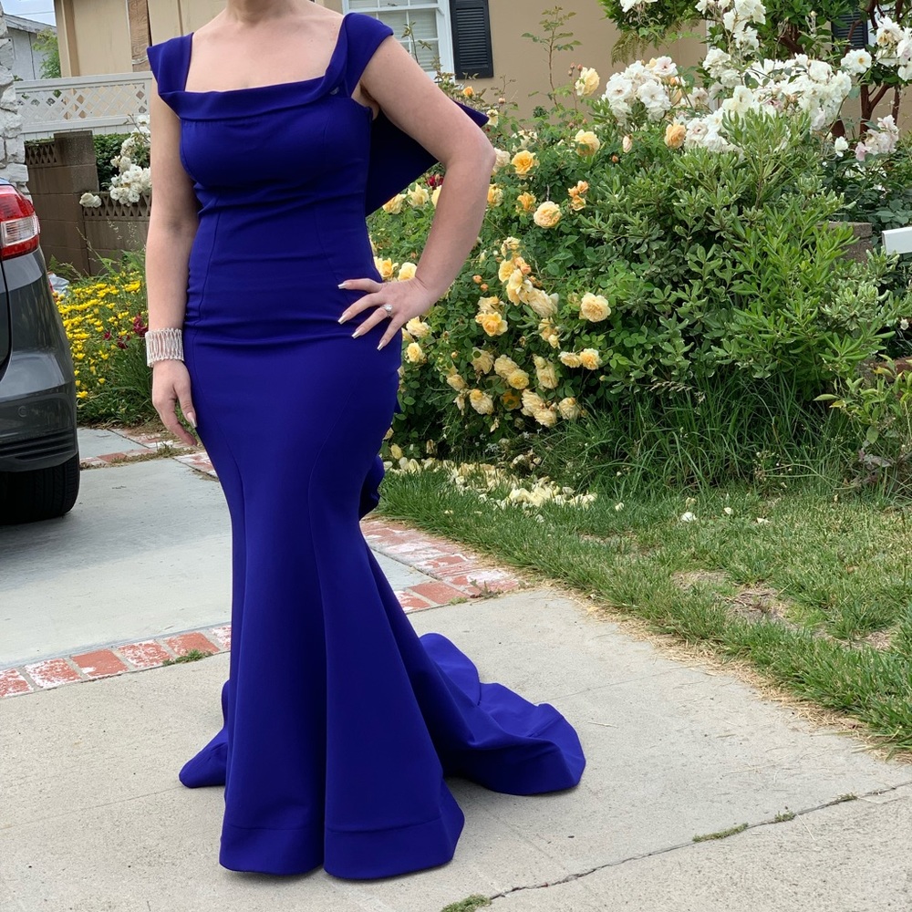 Royal blue evening dress